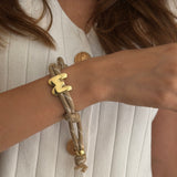 Bold Initial Braid Bracelet