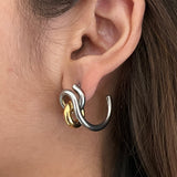 Two Toned Spiral Hoops