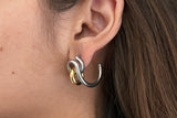 Two Toned Spiral Hoops