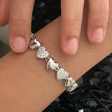 Heartline Silver Bracelet