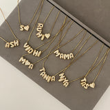 Mini Bubble Initial Name Necklace  (Bestseller)
