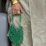 Fresh Emerald Crystal On Cue Bag