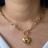 Live your dream heart necklace