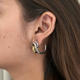 Two Toned Spiral Hoops