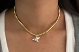 Gold Pop Dog Charm Necklace