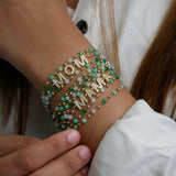 Mom & Mama Jade Green Magnetic Bracelet
