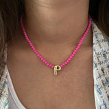 Barbie Pink Necklace with Initial (Newly Launched)