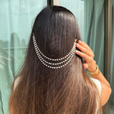 Three Layer Pearl Hair Chain