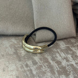 Gold Glossy Double Hair Cuff