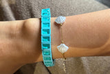 Set of 2 - Mermaid’s Touch Stack - Shell and Gem Bracelet