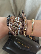 Champagne Beaded Wrap Bracelet (Bestseller)