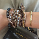 Champagne Beaded Wrap Bracelet (Bestseller)