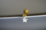 S925 Water Drop Star Stud