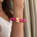 Bold Initial Braid Bracelet