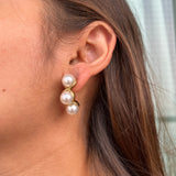 Pearl Half Hoops