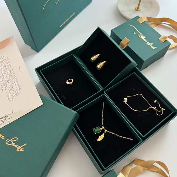 Curated Luxury Jewellery Box/Hamper - Set of 10 box/hamper- Mystic Aura Edit - 4 jewellery pieces per box/hamper