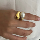 Water Drop Pearl Ring