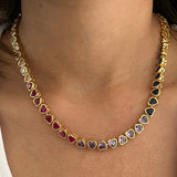 Color my Heart Tennis Necklace