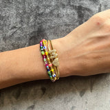 Beaded Mini Bubble Initial Name Bracelet