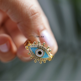 Marquise Evil eye ring