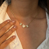 You & I Pearl Heart Necklace (Bestseller)