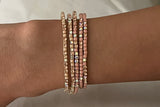 Set of 5 - Twilight Peach Confetti Bracelets