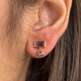 S925 Purple Blue Studs