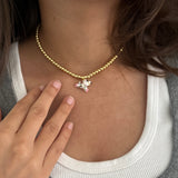 Gold Pop Dog Charm Necklace