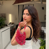 Hot Slush Pink Crystal On Cue Bag