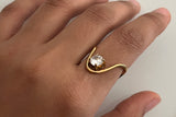 Pear Stone Ring