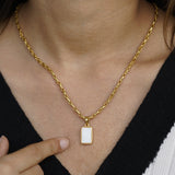 Pearl White Stone Statement Neclace