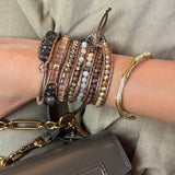 Champagne Beaded Wrap Bracelet (Bestseller)