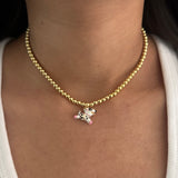 Gold Pop Dog Charm Necklace