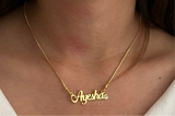 Signature Name necklace with stud