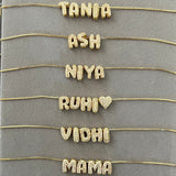 Mini Bubble Initial Name Necklace (Bestseller)