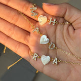 You & I Pearl Heart Necklace (Bestseller)