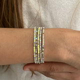 Set of 5 - Lemon Spark Confetti  Bracelets