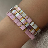 Set of 3 - Pastel Sands Tila Bracelets