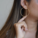 Bar Hoop Earrings