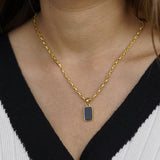 Midnight Black Stone Statement Necklace