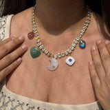 Personalised Meher Stone Tennis Necklace