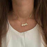 Mini Bubble Initials Love Necklace