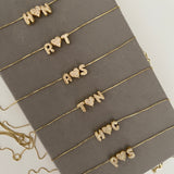 Mini Bubble Initials Love Necklace