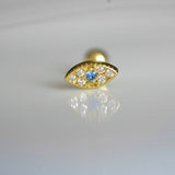 S925 Dainty Evil Eye Stud