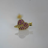 Sapphire Heart Studs