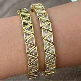 Iced Out Triangular Tennis Bracelet