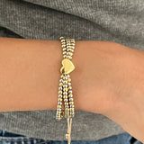 Lily Heart Bracelet