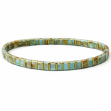 Golden Turquoise Tila Bracelet