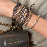 Cherry Blossom Beaded Wrap Bracelet