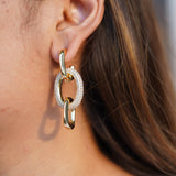 Studded Link Chain Earrings